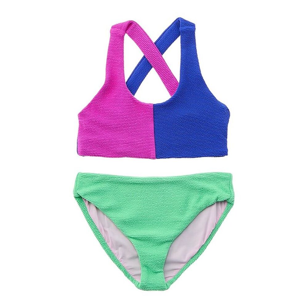 Terez Girls  2Pc Sport Bikini Set, Blue